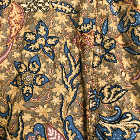 Never Worn Cotton Batik Shirt Dress - Picture 4 of 7